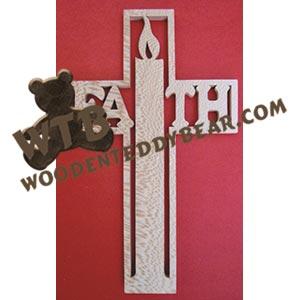 Faith Cross fretwork scroll saw pattern | The Wooden Teddy Bear