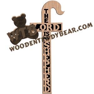 The Lord is My Shepherd Cross fretwork scroll saw pattern | The Wooden Teddy Bear