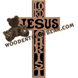 Lord Jesus Christ Cross fretwork scroll saw pattern | The Wooden Teddy Bear