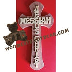 Jesus, Christ, Messiah Cross | Fretwork Scroll Saw Pattern | Wooden Teddy Bear