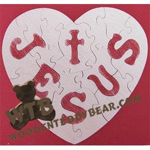 Jesus Puzzle | Fretwork Scroll Saw Pattern | Wooden Teddy Bear