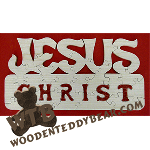 Jesus Christ Puzzle | Fretwork Scroll Saw Pattern | Wooden Teddy Bear