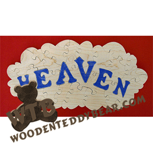 Heaven Puzzle | Fretwork Scroll Saw Pattern | Wooden Teddy Bear