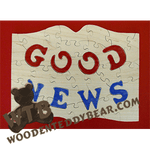 Good News Puzzle | Fretwork Scroll Saw Pattern | Wooden Teddy Bear