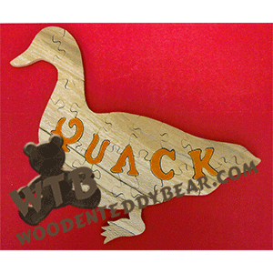 Quack Puzzle | Fretwork Scroll Saw Pattern | Wooden Teddy Bear
