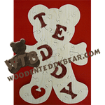 Teddy Puzzle | Fretwork Scroll Saw Pattern | Wooden Teddy Bear