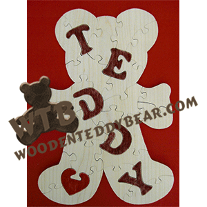 Teddy Puzzle | Fretwork Scroll Saw Pattern | Wooden Teddy Bear