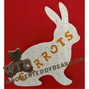 Carrots Puzzle | Fretwork Scroll Saw Pattern | Wooden Teddy Bear