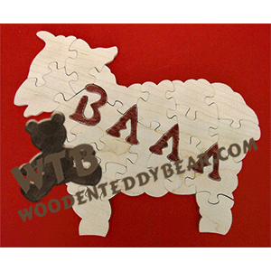 Baaa Puzzle | Fretwork Scroll Saw Pattern | Wooden Teddy Bear