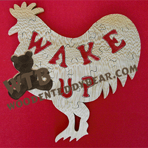 Wake Up Puzzle | Fretwork Scroll Saw Pattern | Wooden Teddy Bear