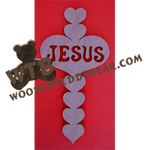 Jesus Cross #2 | Fretwork Scroll Saw Pattern | Wooden Teddy Bear