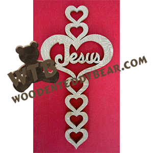 Jesus Cross #3 | Fretwork Scroll Saw Pattern | Wooden Teddy Bear