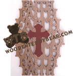 Faith with Cross | Fretwork Scroll Saw Pattern | Wooden Teddy Bear