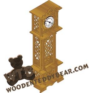 Small Grandfather Clock fretwork scroll saw pattern |The Wooden Teddy Bear