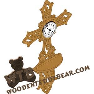 Cross Clock fretwork scroll saw pattern |The Wooden Teddy Bear