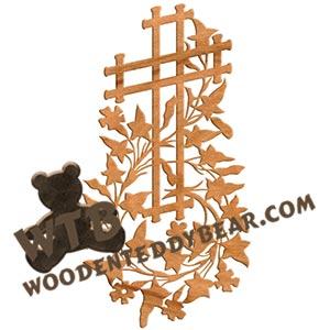 Vine Cross #2 fretwork scroll saw pattern |The Wooden Teddy Bear