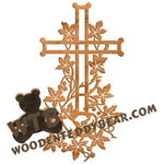 Vine Cross #4 fretwork scroll saw pattern |The Wooden Teddy Bear