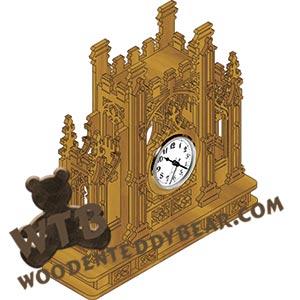 Filigree Mantel Clock #4 fretwork scroll saw pattern |The Wooden Teddy Bear