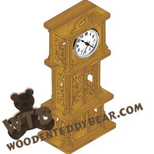 Small Grandfather Clock #2 fretwork scroll saw pattern |The Wooden Teddy Bear