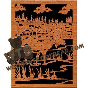 Alaskan Moose fretwork scroll saw pattern | The Wooden Teddy Bear