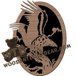 Bald Eagle fretwork scroll saw pattern | The Wooden Teddy Bear