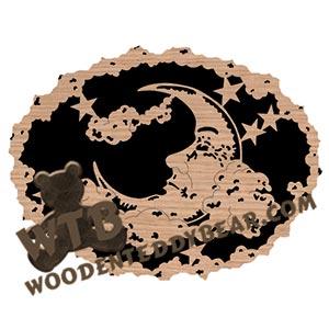 Man in the Moon fretwork scroll saw pattern | The Wooden Teddy Bear