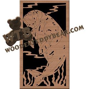 Manatee fretwork scroll saw pattern | The Wooden Teddy Bear