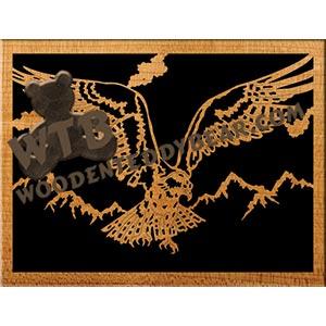 Osprey in Flight fretwork scroll saw pattern | The Wooden Teddy Bear