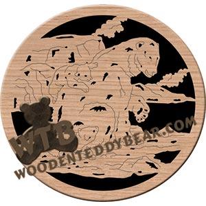 Polar Bear Family fretwork scroll saw pattern | The Wooden Teddy Bear