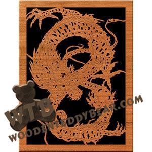 Luck Dragon with Pearl fretwork scroll saw pattern | The Wooden Teddy Bear