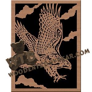 Red Tailed Hawk fretwork scroll saw pattern | The Wooden Teddy Bear