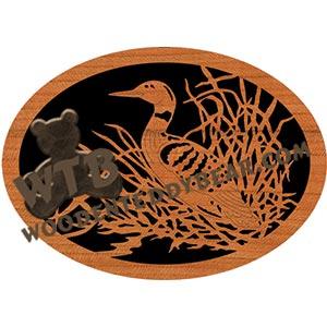 Shoreline Loon fretwork scroll saw pattern | The Wooden Teddy Bear