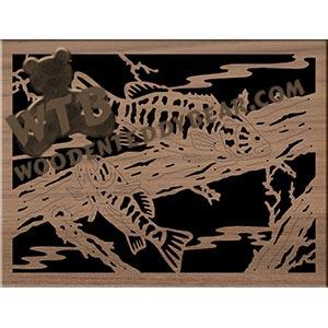 Smallmouth Bass fretwork scroll saw pattern | The Wooden Teddy Bear