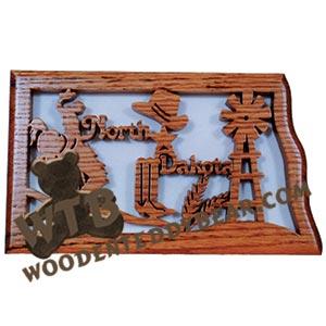 North Dakota fretwork scroll saw pattern | The Wooden Teddy Bear