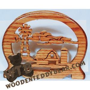 Rural America Letter/Napkin Holder fretwork scroll saw pattern | The Wooden Teddy Bear