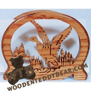 Duck in Flight Letter/Napkin Holder fretwork scroll saw pattern | The Wooden Teddy Bear