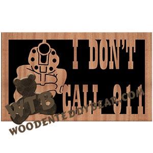 I Don't Call 911 fretwork scroll saw pattern | The Wooden Teddy Bear