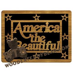 America The Beautiful fretwork scroll saw pattern | The Wooden Teddy Bear