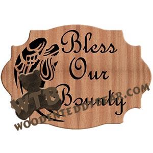 Bless Our Bounty Trivet fretwork scroll saw pattern | The Wooden Teddy Bear