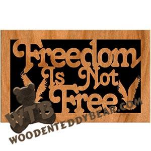 Freedom is Not Free fretwork scroll saw pattern | The Wooden Teddy Bear