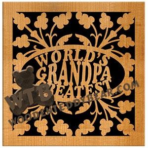 Greatest Grandpa Trivet fretwork scroll saw pattern | The Wooden Teddy Bear