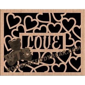 Love Trivet fretwork scroll saw pattern | The Wooden Teddy Bear