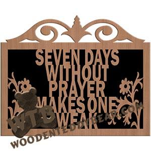 Seven Days fretwork scroll saw pattern | The Wooden Teddy Bear