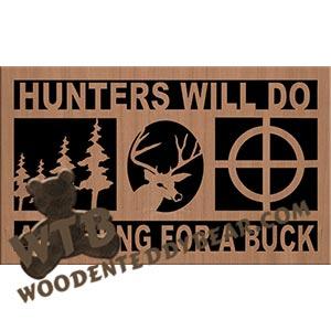 Hunters Will Do fretwork scroll saw pattern | The Wooden Teddy Bear
