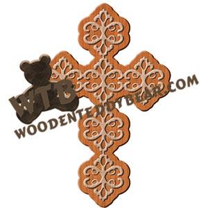 Ornamental Cross #1 fretwork scroll saw pattern | The Wooden Teddy Bear