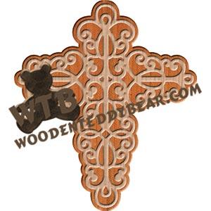 Filigree Cross fretwork scroll saw pattern | The Wooden Teddy Bear