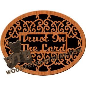 Trust in the Lord fretwork scroll saw pattern | The Wooden Teddy Bear