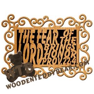 The Fear of the Lord fretwork scroll saw pattern | The Wooden Teddy Bear