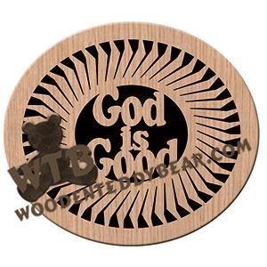 God is Good Trivet fretwork scroll saw pattern | The Wooden Teddy Bear