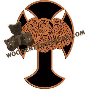 Angel Celtic Cross fretwork scroll saw pattern |The Wooden Teddy Bear